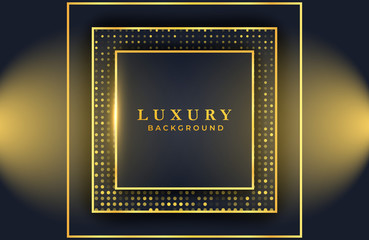 Abstract luxury background with gold dots elements. Graphic design element for invitation, cover, background. Elegant decoration