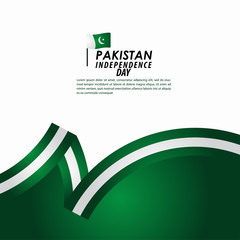 Pakistan Independence Day Celebration Vector Template Design Illustration