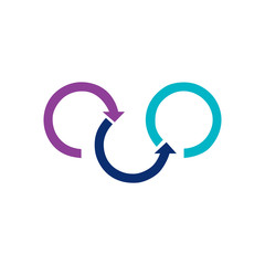 Circular arrows for infographics. Chart, graph, diagram with 3 steps, options, parts. Vector business template.