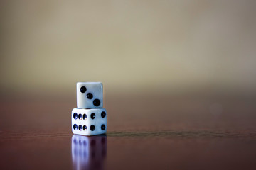 Dice on the table