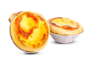 Egg Tarts isolated on white background