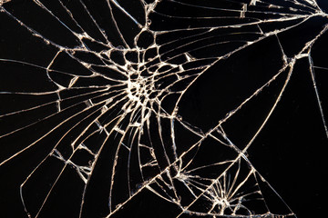 broken glass smartphone which can be seen cracks