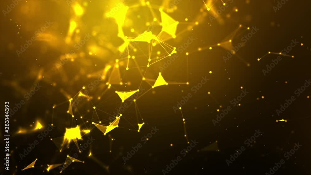 Poster abstract background futuristic dot point and connection line for network cyber technology concept wi