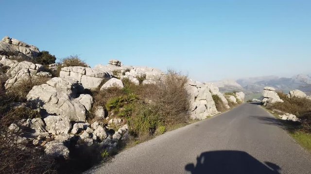 El Torcal de Antequera, Andalusia, Spain, near Antequera, province Malaga. The rocks unique shape is due to erosion that occurred 150 million years ago during the Jurassic age