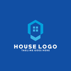 House Logo Vector Logo Design Template. Modern and  Geometric Icon. Home And Estate Symbol.