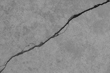  Crack on a concrete surface in Los Angeles for interior design.