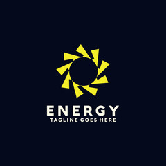 Energy Logo Vector Logo Design Template. Solar and  Geometric Icon. Circle And Modern Symbol.