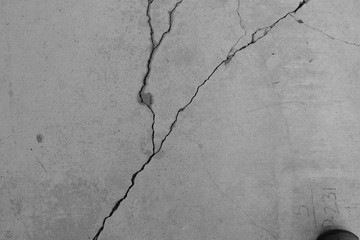 Crack on a concrete surface in Los Angeles for interior design.