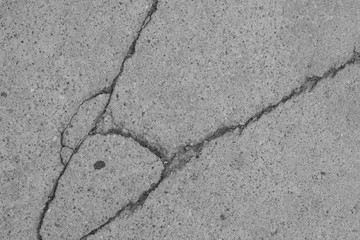 Fototapeta premium Crack on a concrete surface in Los Angeles for interior design.