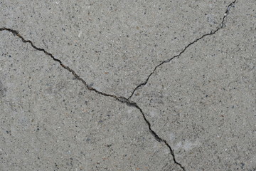  Crack on a concrete surface in Los Angeles for interior design.