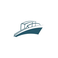 Naklejka premium modern simple elegant yacht vector logo design