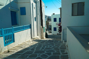 The main buildings of Paros island
