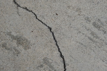  Crack on a concrete surface in Los Angeles for interior design.