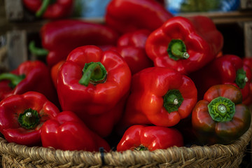Fresh and organic vegetables at farmers market. Bio, healthy food. Vegetarian food.