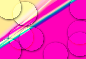 abstract yellow pink background with circles
