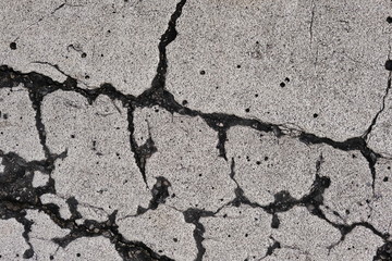 Fototapeta premium Crack on a concrete surface in Los Angeles for interior design.