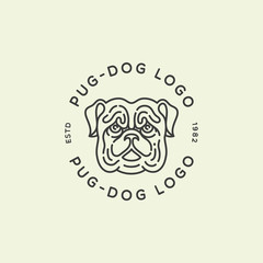 Pug dog logo