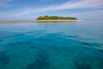 beautiful atoll and reef in tropical island