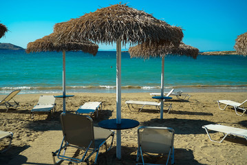 The beaches of Paros island