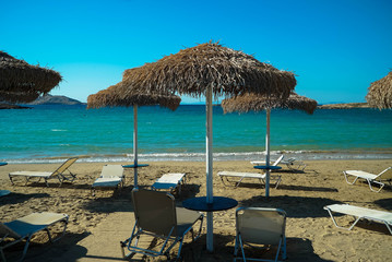 The beaches of Paros island