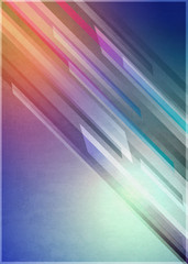Retro poster with diagonal stripes