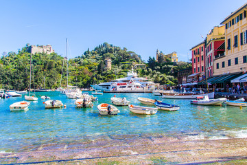 Portofino, an Italian famous holiday resort.