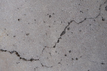  Crack on a concrete surface in Los Angeles for interior design.