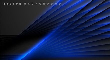 Blue light line shadow dark grey luxury background