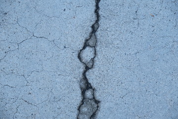  Crack on a concrete surface in Los Angeles for interior design.