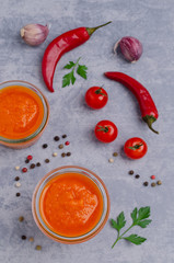 Homemade canned red sauce