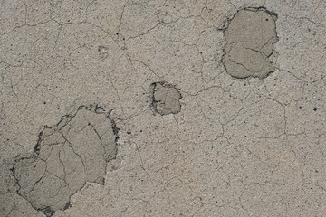  Crack on a concrete surface in Los Angeles for interior design.