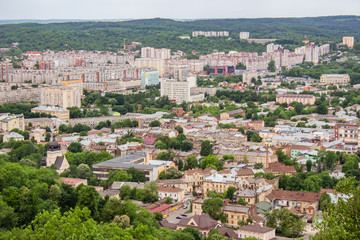 Fototapeta premium Architecture of Lviv. Lviv is the cultural center of Ukraine. Television and town hall in the center. Tourist attractions. .