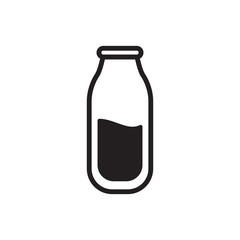bottle milk icon vector design template
