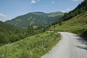 Fototapeta na wymiar Wimmertal, Austria beautiful valley in Gerlos