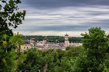 Architecture of Lviv. Lviv is the cultural center of Ukraine. Television and town hall in the center. Tourist attractions. .