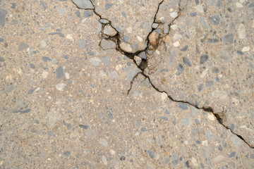  Crack on a concrete surface in Los Angeles for interior design.