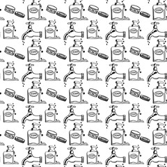 Obraz premium seamless pattern bathroom