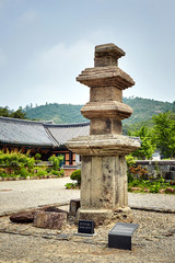 Fototapeta na wymiar Unjusa Temple has many Buddhas and is famous temple in Korea.
