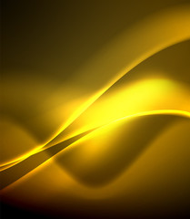 Shiny color bright neon abstract wave template. Abstract bright light. Neon light glowing effect. Space background. Abstract shape