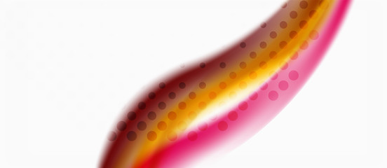 Obraz premium Line wave art illustration on light backdrop. Vector abstract design banner template. Business template