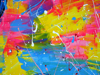 Abstract background colorful oil painting multi colors .