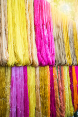 Thai silk fibers for background