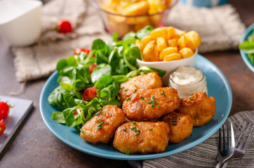 Homemade fish and chips