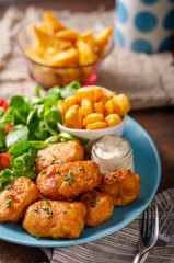 Homemade fish and chips