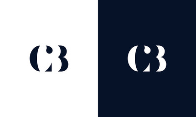 Abstract letter CB logo. This logo icon incorporate with abstract shape in the creative way.