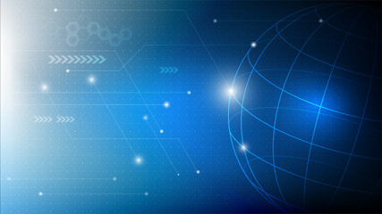 Global technology abstract futuristic background,  Hi-tech digital technology and engineering, digital telecom concept, Vector illustration