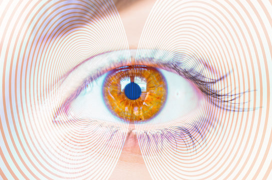 Fototapeta Abstract background of hypnosis Spiral in eye