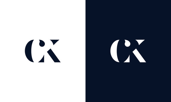 Abstract letter CK logo. This logo icon incorporate with abstract shape in the creative way.