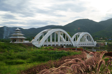 image of The Tha Chomphu Railway Bridge or White Bridge