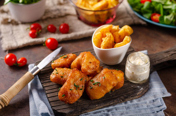 Homemade fish and chips